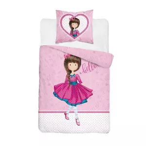 Bavlněné povlečení Panenka růžová 140x200+70x80