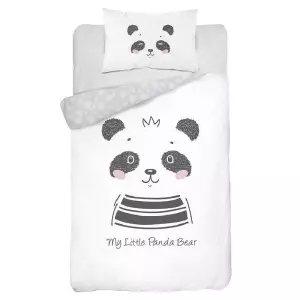 Bambusové povlečení do postýlky Panda 100x135+40x60