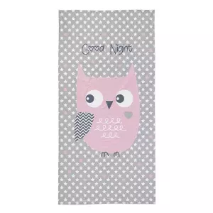 Froté osuška Sova růžová 70x140