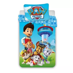 Bavlněné povlečení do postýlky Paw Patrol Blue baby 100x135+40x60
