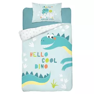 Bambusové povlečení do postýlky Dráček zelená 100x135+40x60