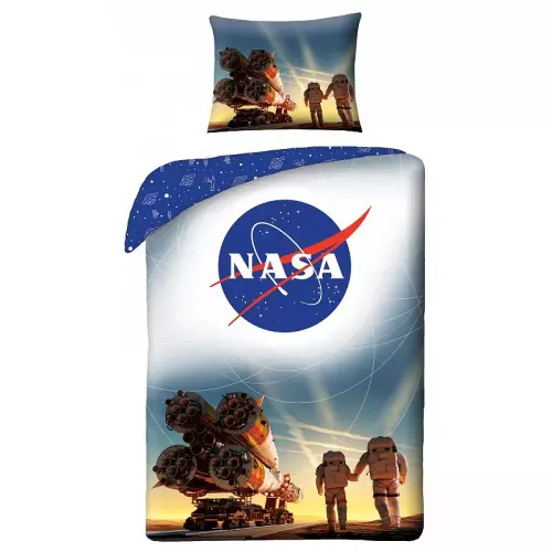 Bavlněné povlečení NASA raketa 140x200+70x90