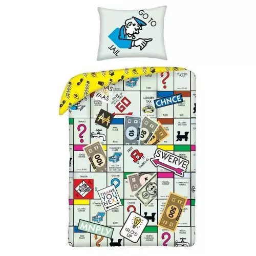 Bavlněné povlečení ve vaku Monopoly Go 140x200+70x90