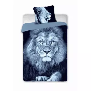 Bavlněné povlečení Lev 140x200+70x90