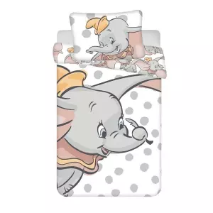Bavlněné povlečení do postýlky Dumbo dots baby 100x135+40x60