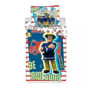 Bavlněné povlečení Požárník Sam Wake up 140x200+70x90