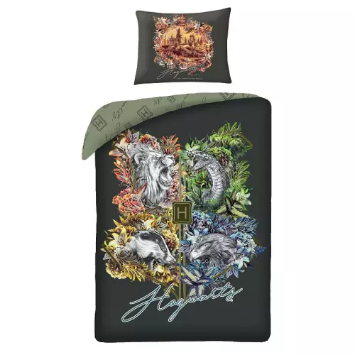 Bavlněné povlečení Harry Potter Hogwarts 140x200+70x90