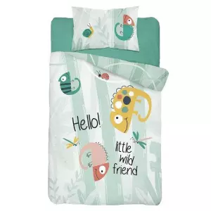 Bavlněné povlečení do postýlky V trávě green 100x135+40x60