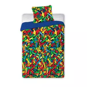 Bavlněné povlečení Kostky Colorful 140x200+70x90