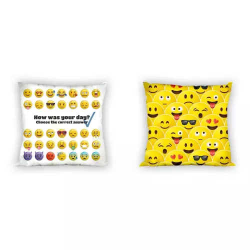 Bavlněný povlak na polštářek Smajlíci 40x40 cm