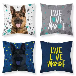 Bavlněný povlak na polštářek Ovčák svítící 40x40 cm