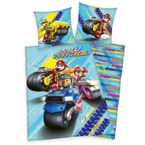 Bavlněné povlečení Paw Patrol motorky 140x200+70x90
