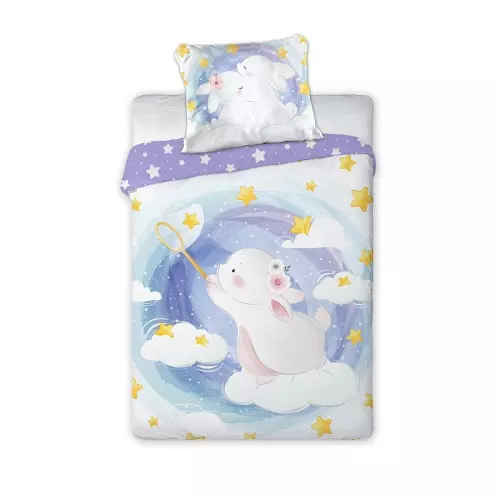 Bavlněné povlečení do postýlky Králíček 100x135+40x60