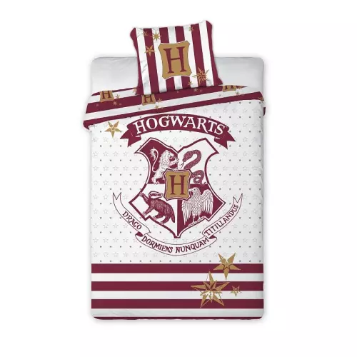 Bavlněné povlečení Harry Potter white 140x200+70x90