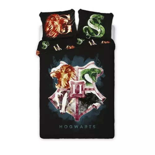 Bavlněné povlečení Harry Potter black 140x200+70x90