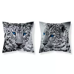 Povlak na polštářek Leopard černobílá 40x40 cm