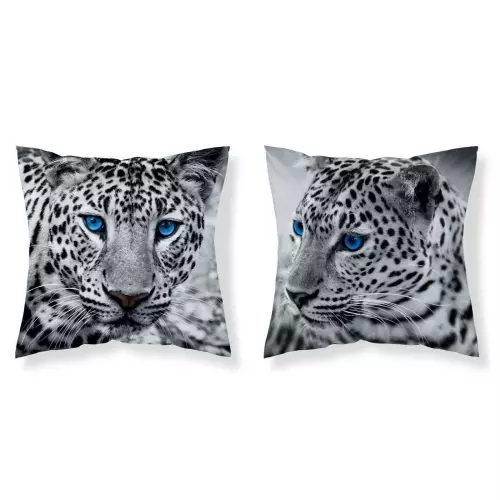 Povlak na polštářek Leopard černobílá 40x40 cm