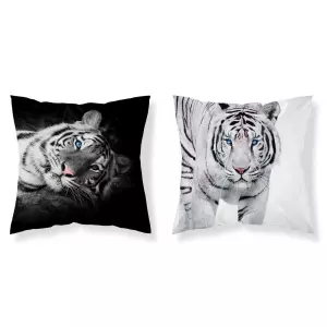 Povlak na polštářek Tygr černobílá 40x40 cm