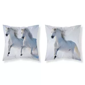 Povlak na polštářek Koně white 40x40 cm
