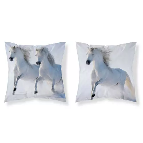 Povlak na polštářek Koně white 40x40 cm