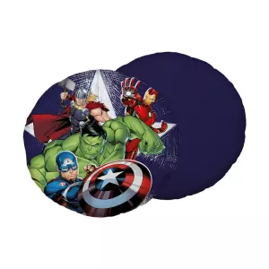 Tvarovaný mikroplyšový polštářek Avengers Heroes průměr 40 cm