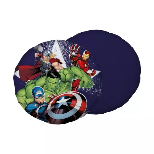 Tvarovaný mikroplyšový polštářek Avengers Heroes průměr 40 cm