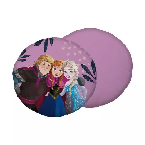 Tvarovaný mikroplyšový polštářek Ledové Království Friends průměr 40 cm