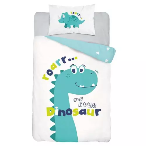 Bavlněné povlečení do postýlky Little Dino blue 100x135+40x60