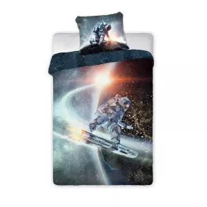 Bavlněné povlečení Vesmír kosmonaut 140x200+70x90