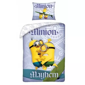 Bavlněné povlečení Mimoni Mayhem 140x200+70x90