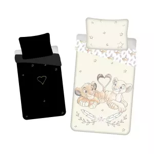 Bavlněné povlečení Lví Král Best friends 140x200+70x90 (svítící)