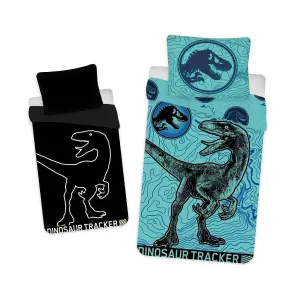 Bavlněné povlečení Jurský Svět 140x200+70x90 (svítící)