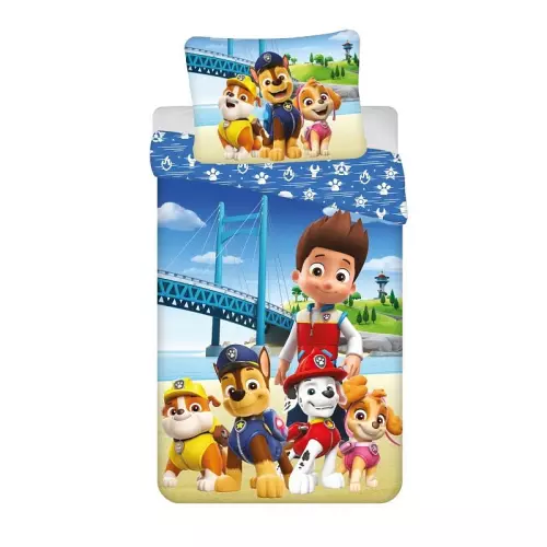 Bavlněné povlečení Paw Patrol Bridge 140x200+70x90