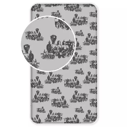 Bavlněné prostěradlo Lokomotiva 90x200