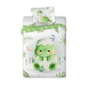 Bavlněné povlečení do postýlky Dino baby 100x135+40x60