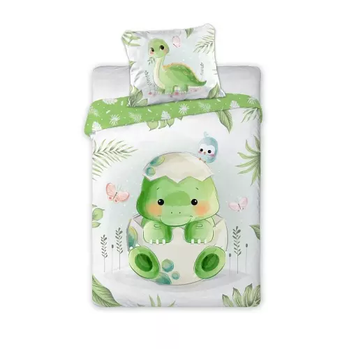 Bavlněné povlečení do postýlky Dino baby 100x135+40x60