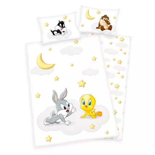 Bavlněné povlečení do postýlky Looney Tunes baby 100x135+40x60