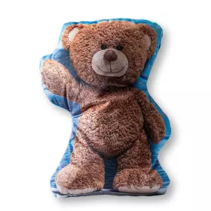 Tvarovaný mikroplyšový polštářek Medvídek 32x24