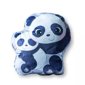 Tvarovaný mikroplyšový polštářek Panda 35x30