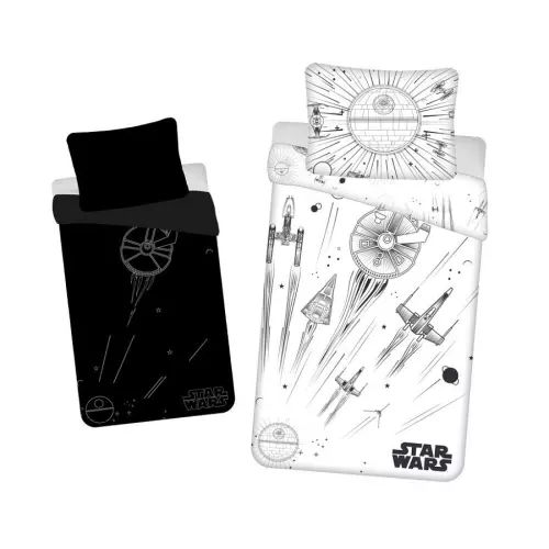 Bavlněné povlečení Star Wars Death star 140x200+70x90 (svítící)