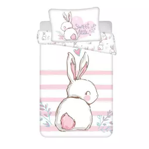 Bavlněné povlečení do postýlky Králíček Sweet baby 100x135+40x60