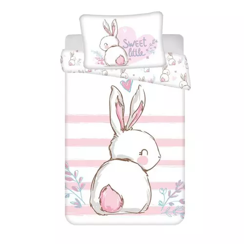 Bavlněné povlečení do postýlky Králíček Sweet baby 100x135+40x60