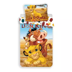 Bavlněné povlečení Lví Král 140x200+70x90