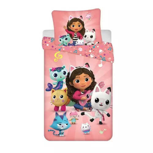 Bavlněné povlečení Gábinin kouzelný domek 140x200+70x90