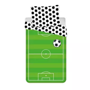 Bavlněné povlečení Fotbal Green 02 140x200+70x90