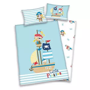 Bavlněné povlečení do postýlky Malý Piráti Bavlna 100x135+40x60