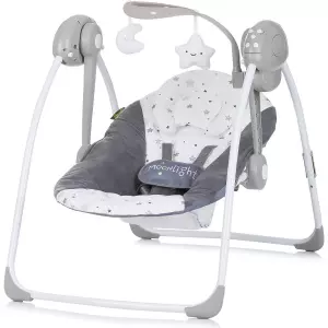 CHIPOLINO Kojenecké lehátko houpací Moonlight Ash Grey
