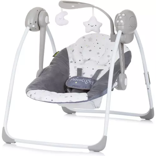 CHIPOLINO Kojenecké lehátko houpací Moonlight Ash Grey