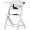 CHIPOLINO Dřevěná jídelní židlička Tip Top 2v1 White Wood