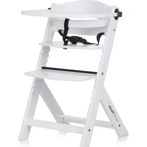 CHIPOLINO Dřevěná jídelní židlička Tip Top 2v1 White Wood